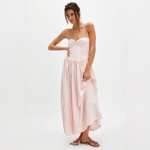 Free People Hello Lovely Striped Midi Dress